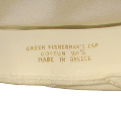 Authentic Greek Fisherman's Cap - Cotton - White - Image 6