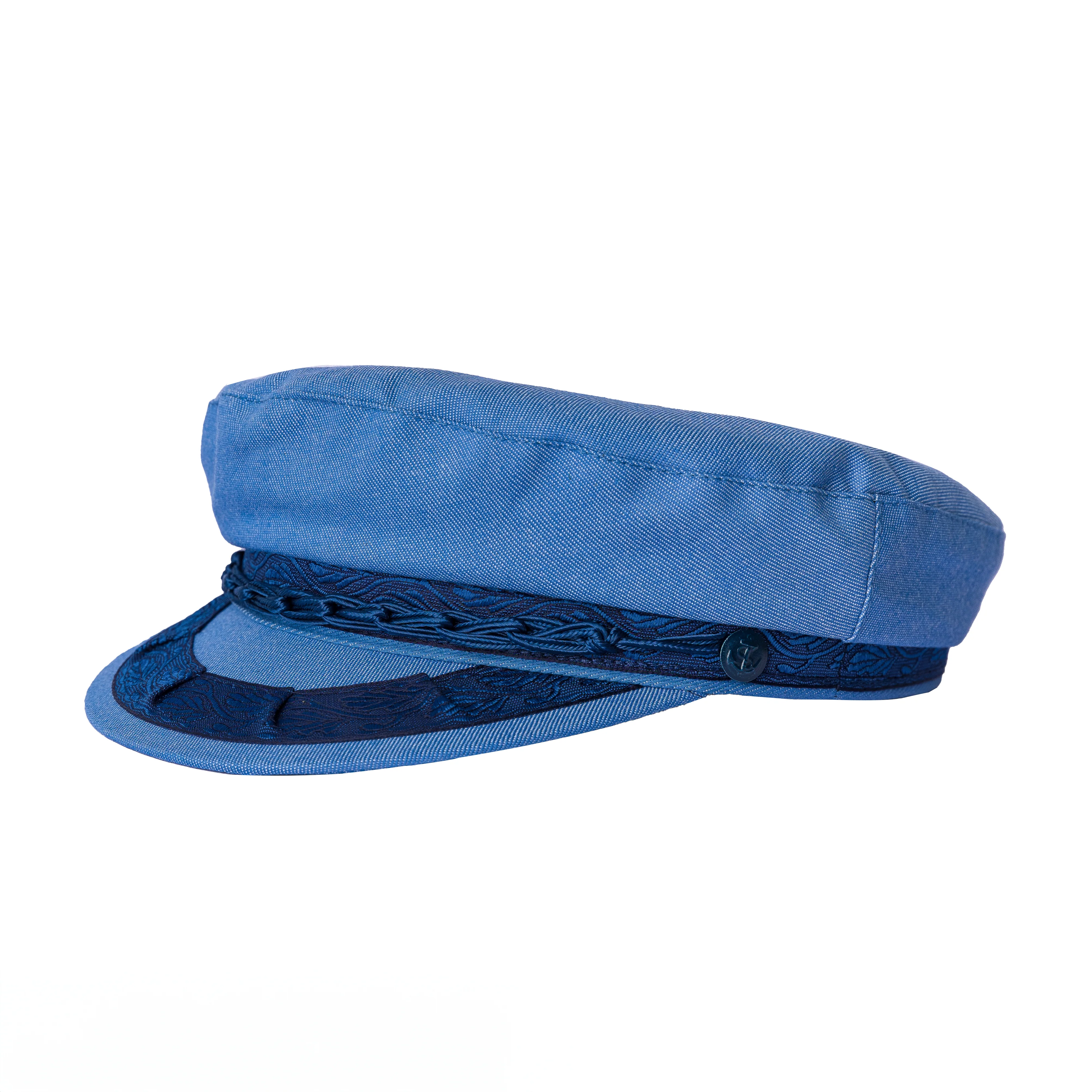 Authentic Greek Fisherman's Cap - Blue Denim - Image 4