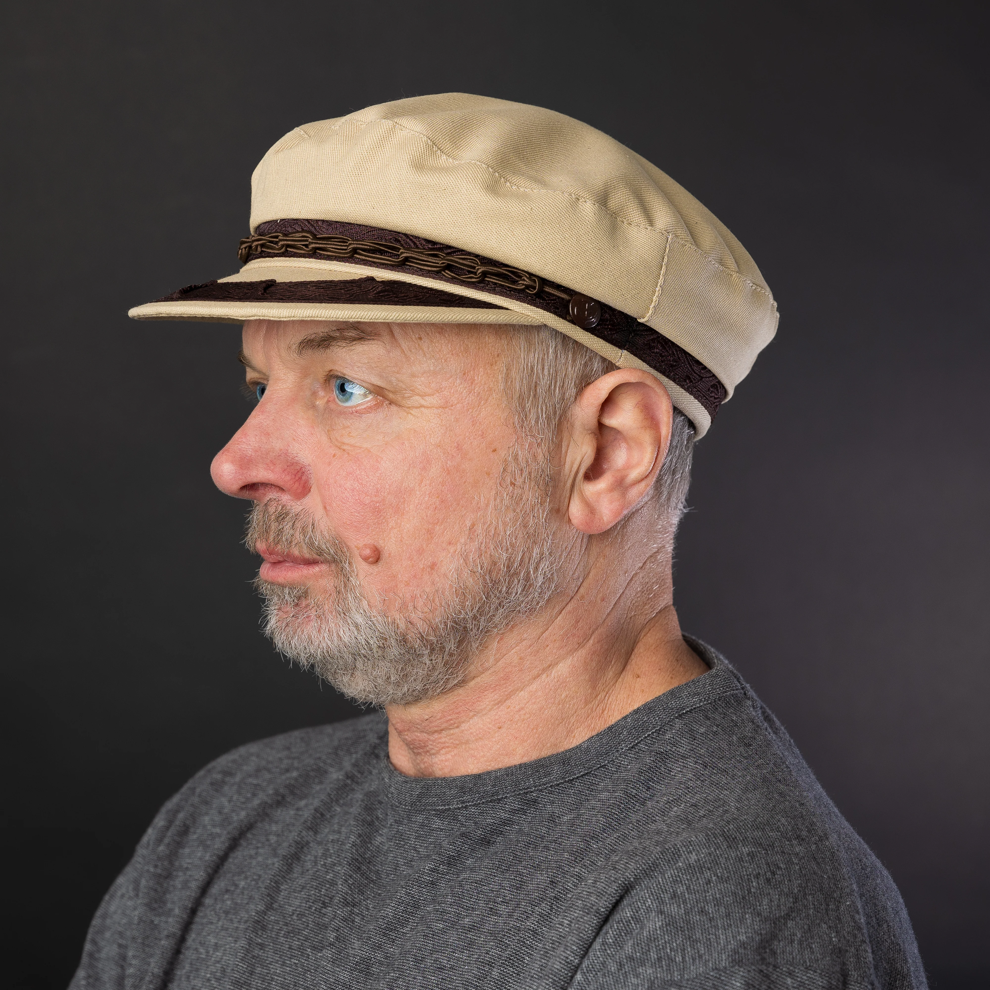 Authentic Greek Fisherman's Cap - Cotton - Khaki - Image 3