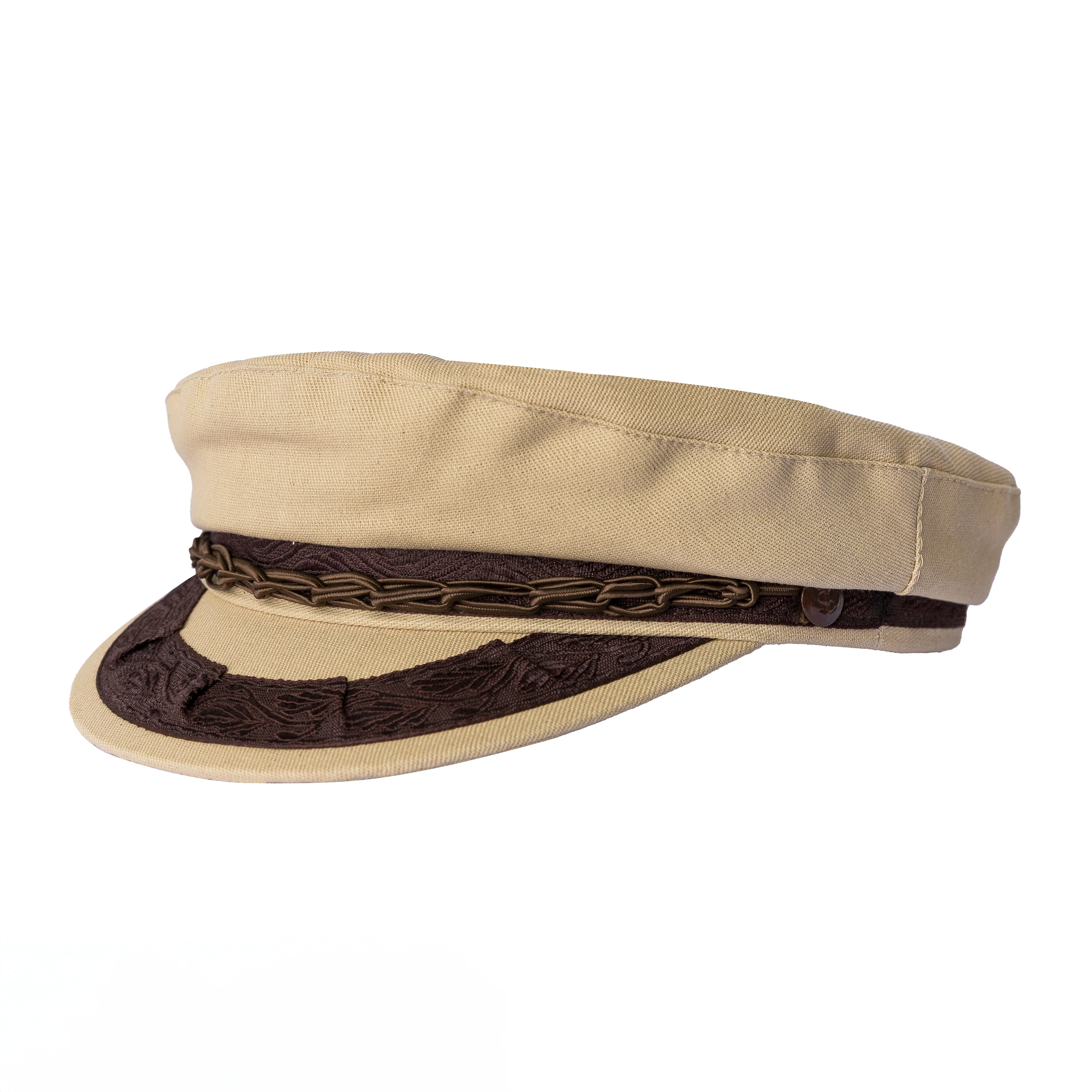 Authentic Greek Fisherman's Cap - Cotton - Khaki - Image 4