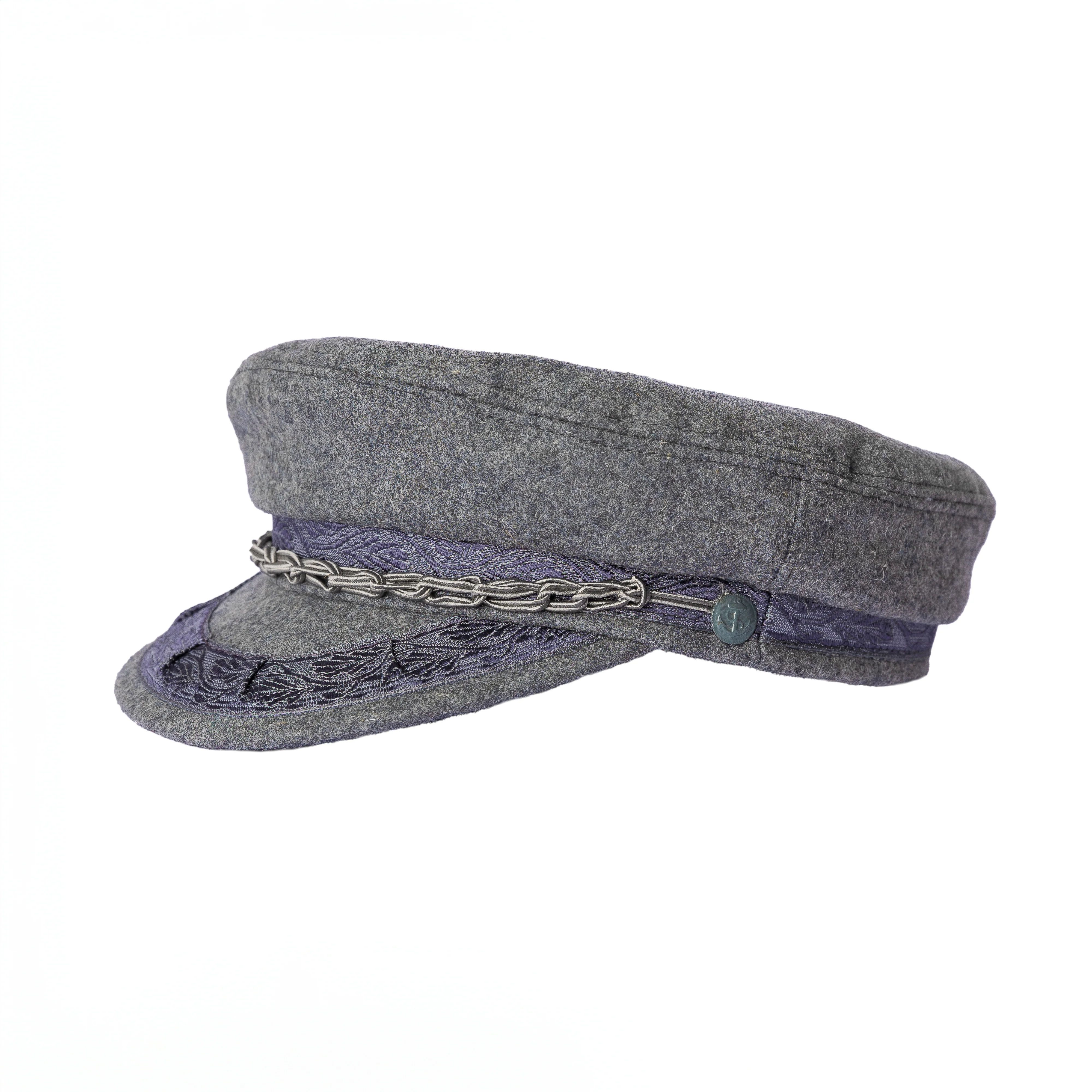 Authentic Greek Fisherman's Cap - Wool - Grey - Image 4
