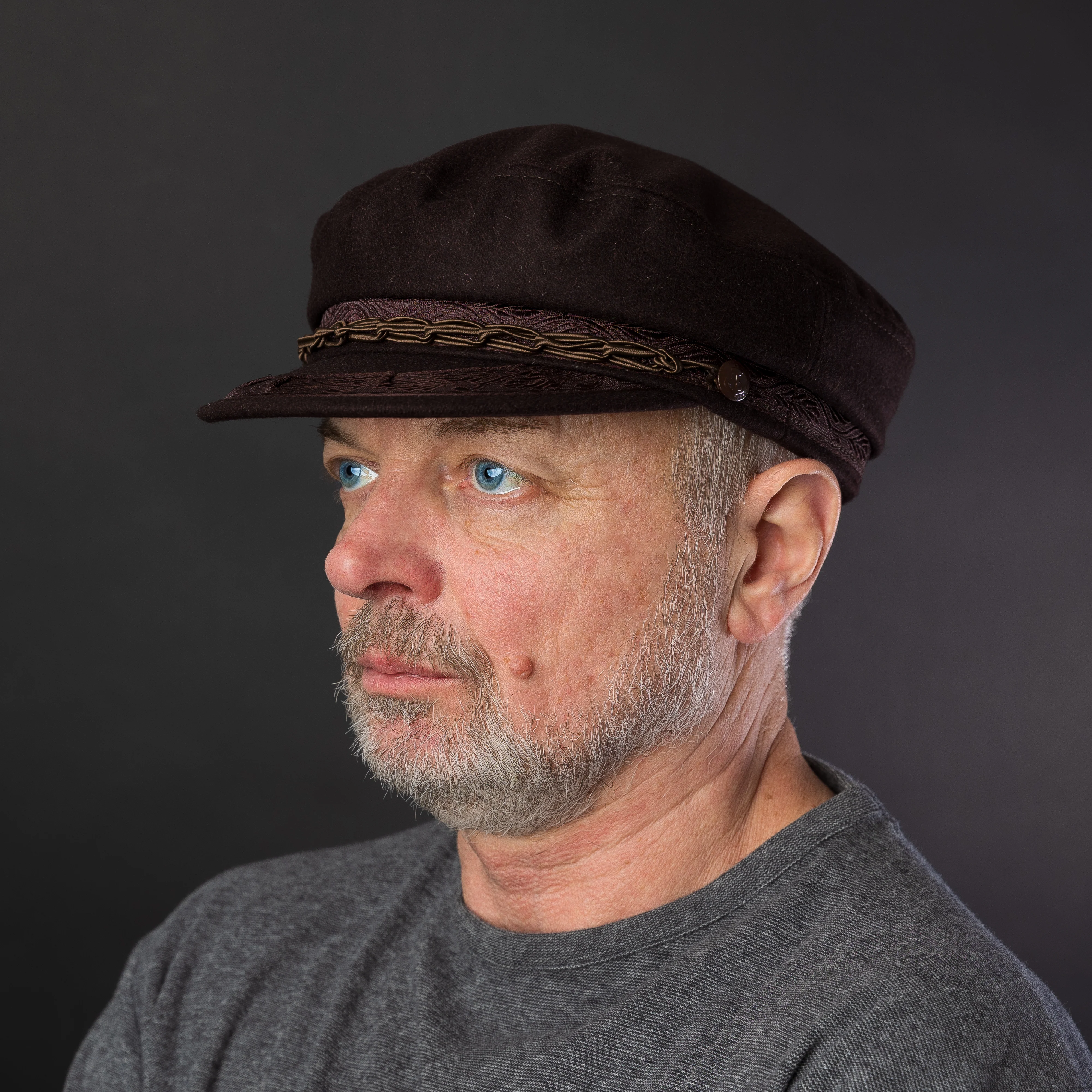 Authentic Greek Fisherman's Cap - Wool - Brown - Image 3