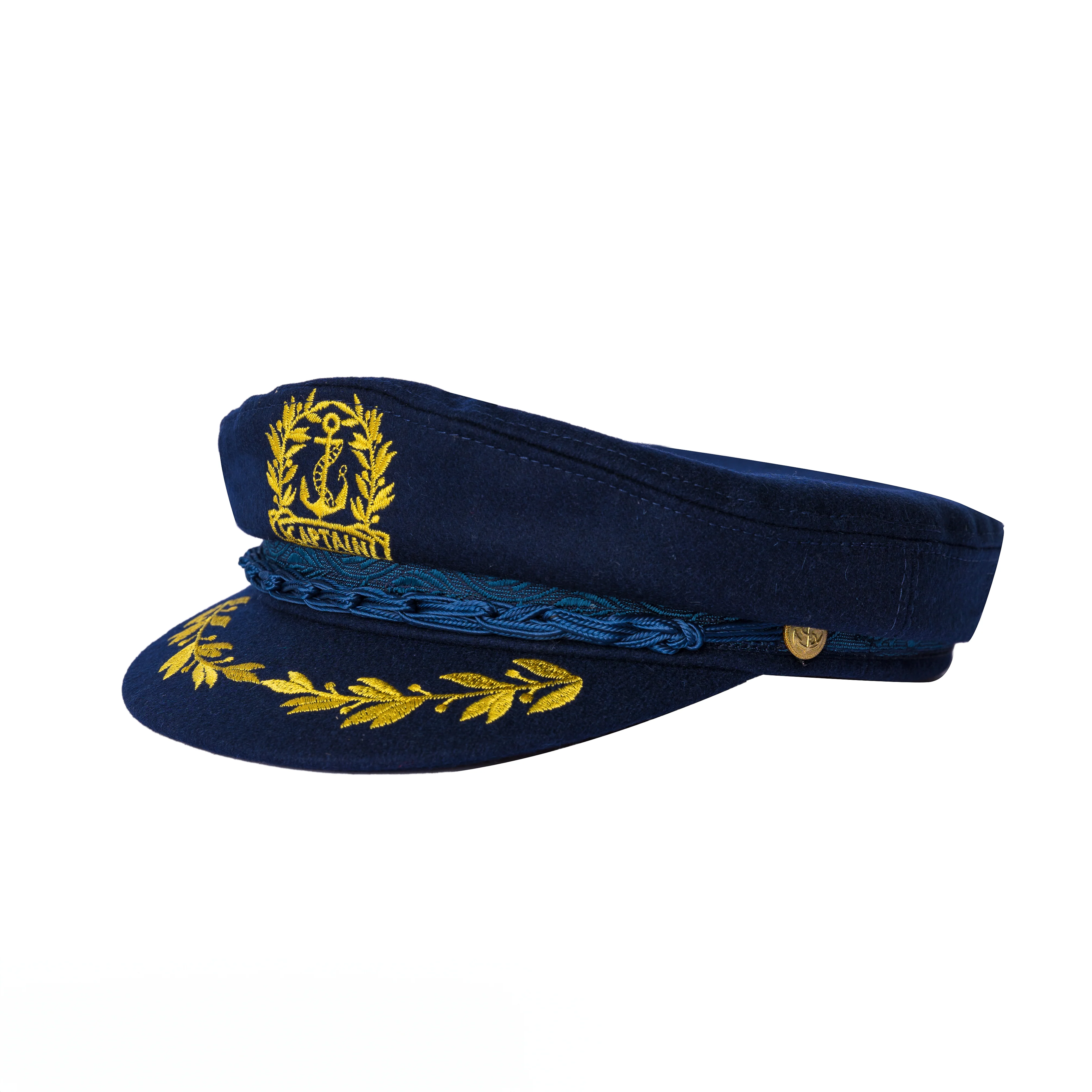 Authentic Greek Captain's Cap - Wool - Navy - Image 4