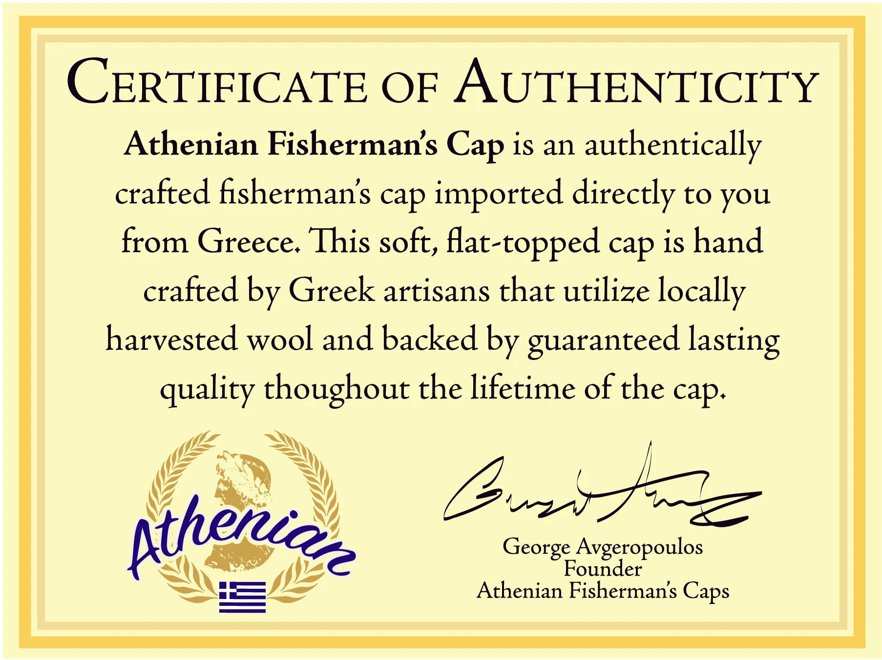 Authentic Greek Captain's Cap - Wool - Navy - Image 5