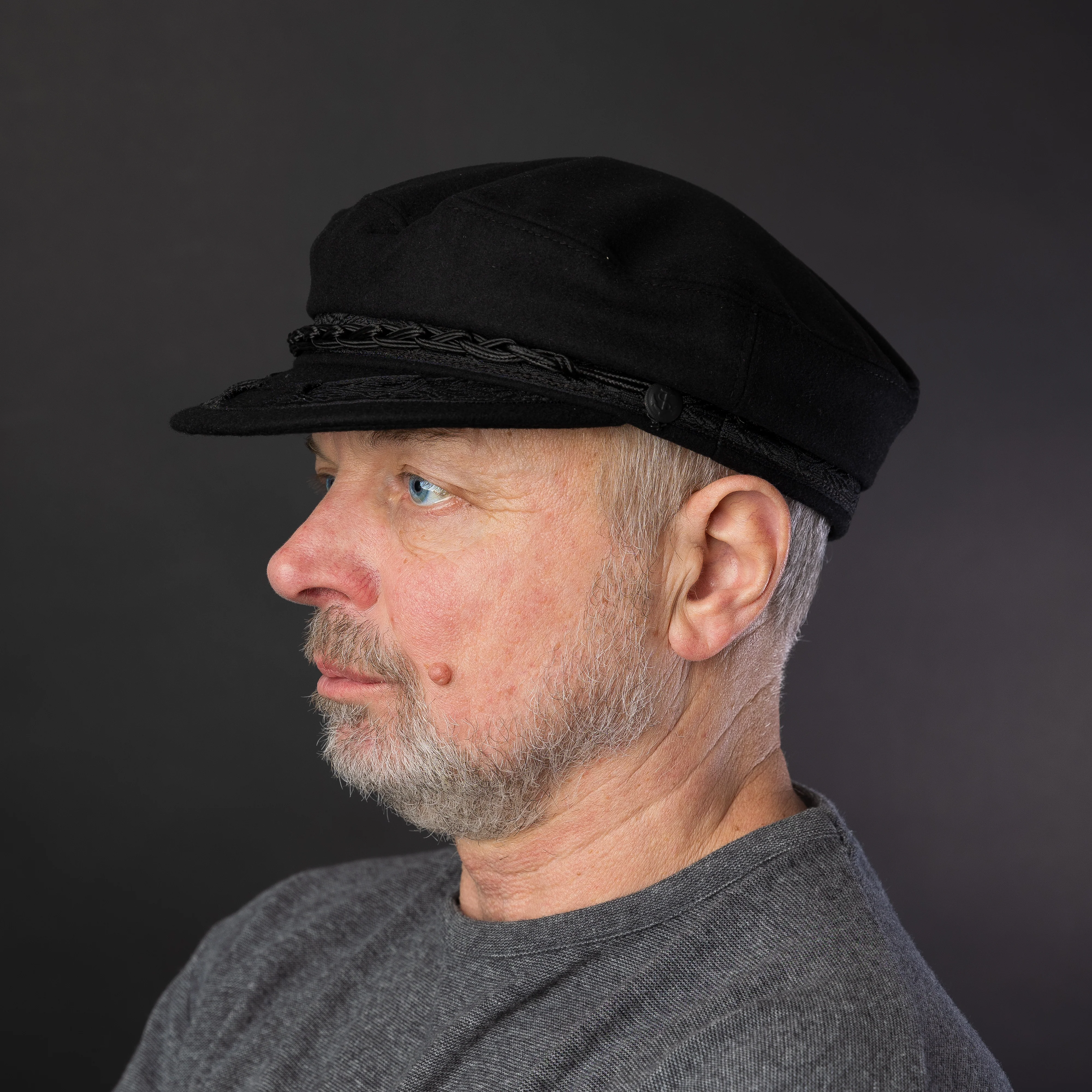 Authentic Greek Fisherman's Cap - Wool - Black - Image 3
