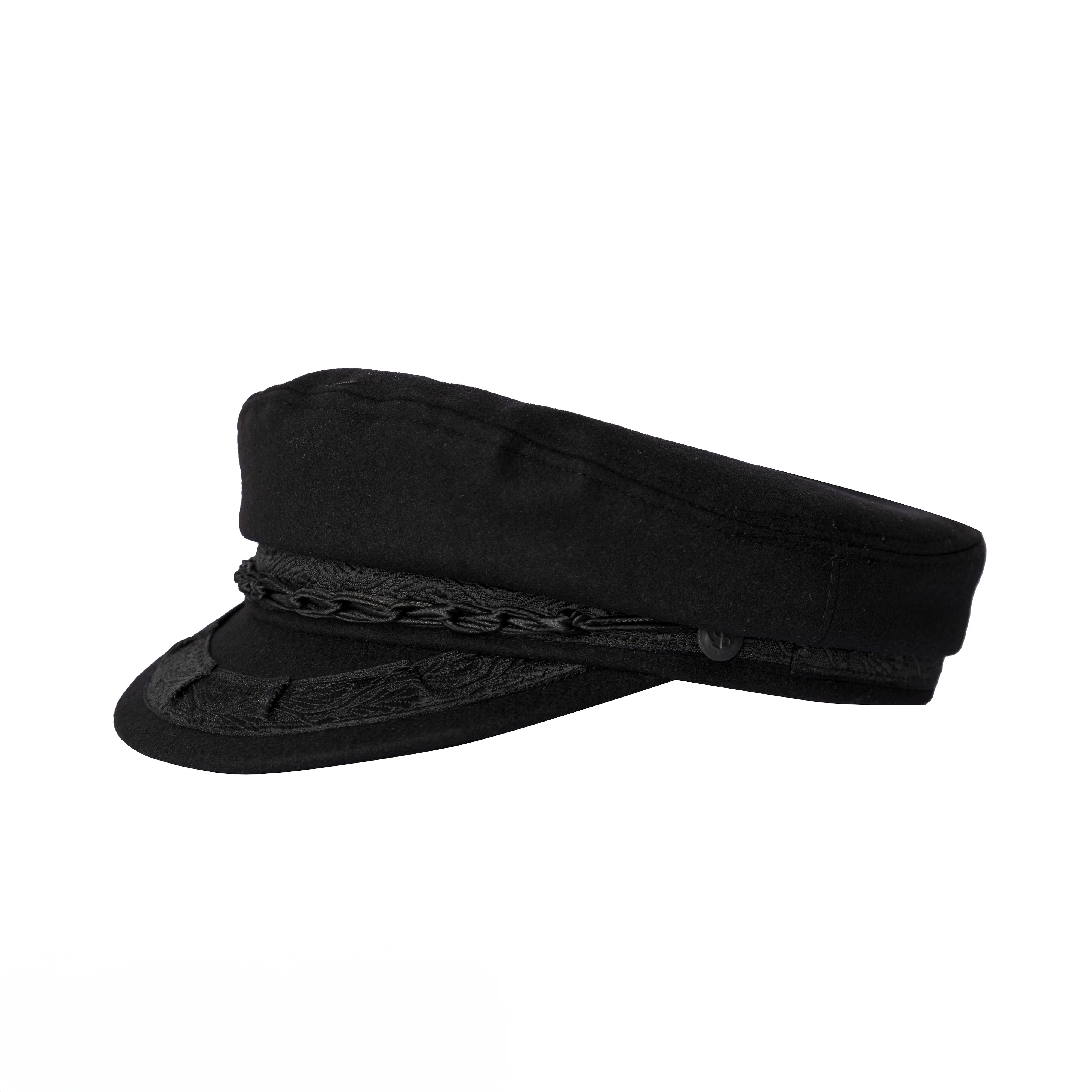 Authentic Greek Fisherman's Cap - Wool - Black - Image 4