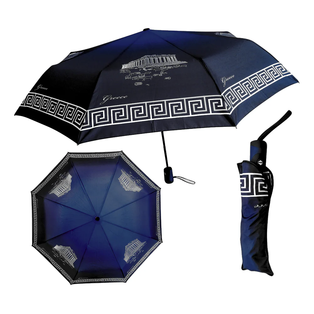 Greek Umbrella - Parthenon - Navy
