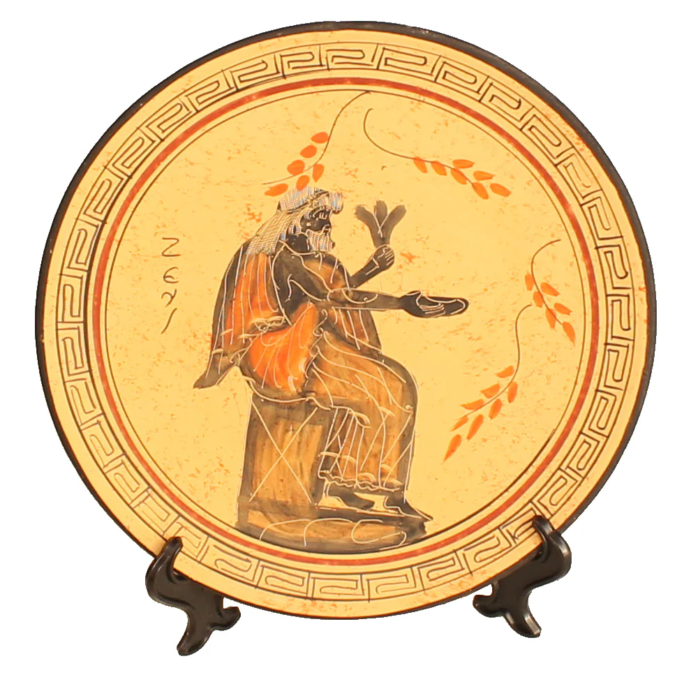 Ceramic Plate - 9'' - Beige - Hand Painted - 1 pc - Image 3
