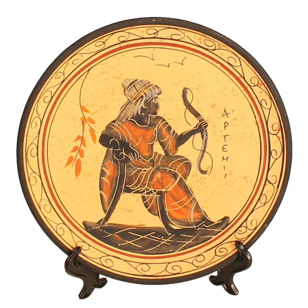 Ceramic Plate - 9'' - Beige - Hand Painted - 1 pc - Image 4