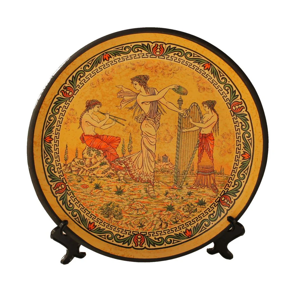 Ceramic Plate - 11" - Beige - Stamped - 1 pc - Image 3