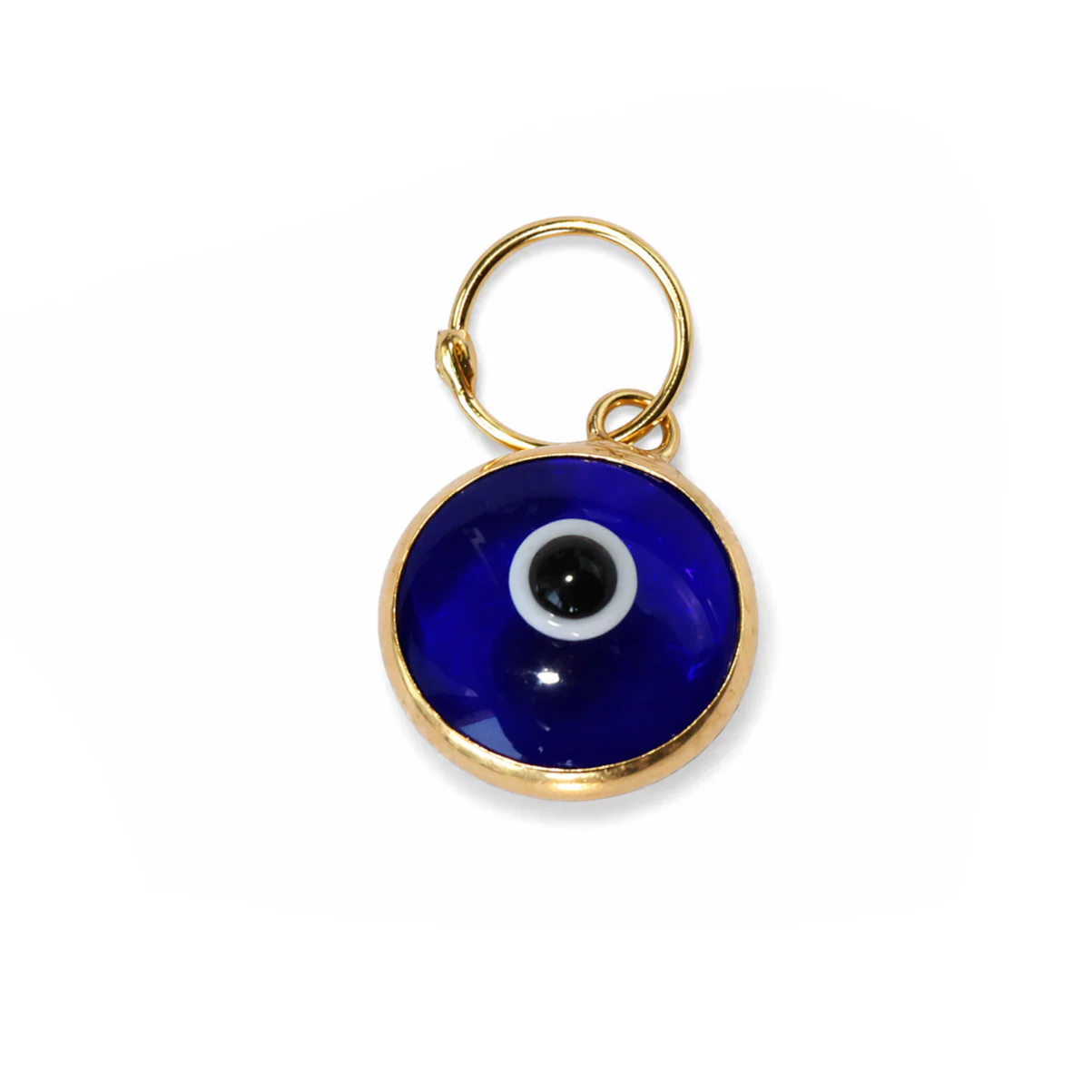 Eye Charm, 0.31'' (8mm), Blue with Gold - 1 pc