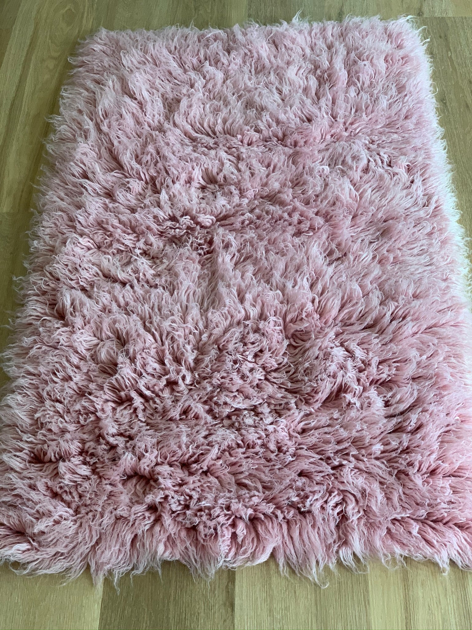 Flokati Rug - Pastel Pink - 2000 g/m2 - 3' x 5' - Image 2